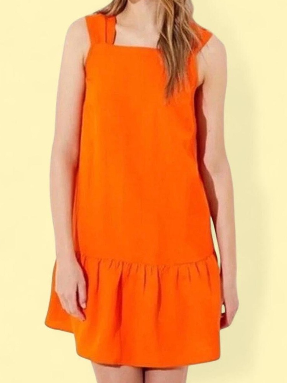 LOFT Ruffle Hem Lenin Dress